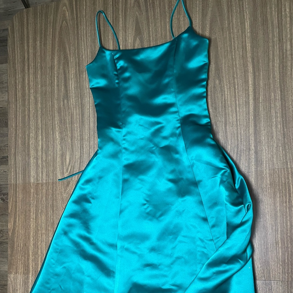 Jessica McClintock Forest Green Corset Top Dress